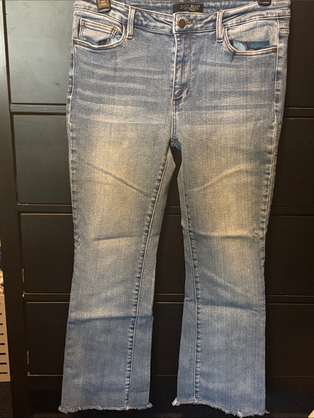 Judy Blue faded light blue kick flare jeans